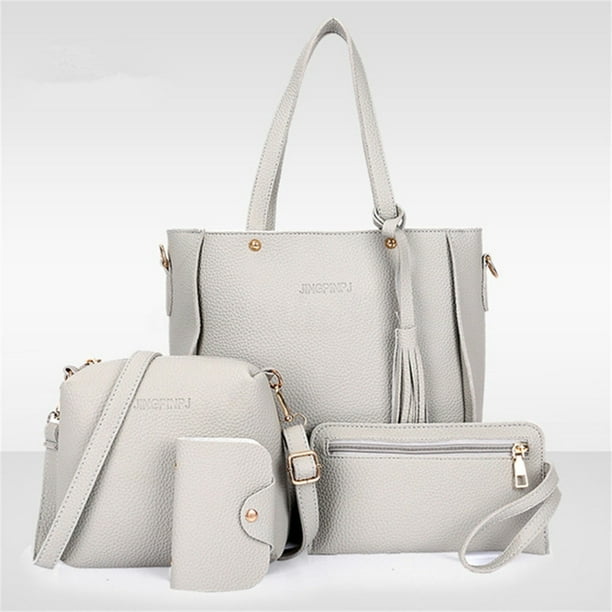 4pcs Women Leather Handbag Lady Shoulder Bags Tote Purse Messenger Satchel Set 4pcs Women Leather Handbag Lady Shoulder Bags Tote Purse Messenger Satchel Set